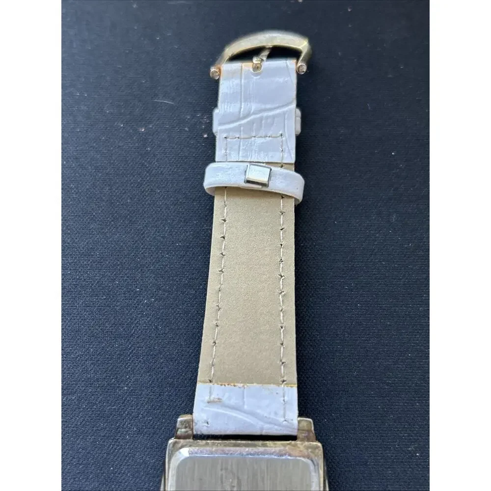 Gold Tone White Band Women’s Quartz Watch